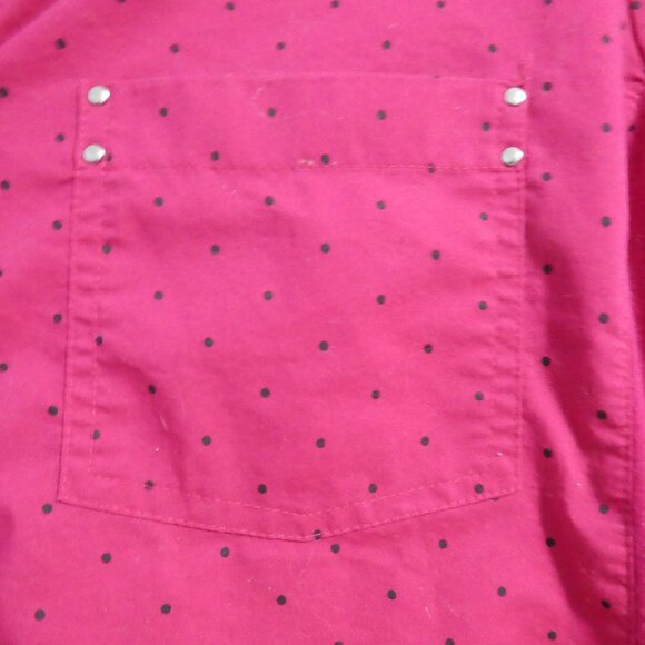 CROFT & BARROW Stretch | large | Polka Dot Button-Up Shirt With Collar & Pockets - Picture 11 of 15